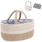 Esoes Windeltasche mit Lätzchen, Wickelunterlage, Baumwollseil, Baby-Windel-Caddy, tragbarer Baby-Caddy Aufbewahrungskorb mit abnehmbaren Fächern, Windel-Caddy Organizer oder