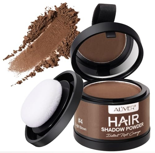 Streuhaar Hellbraun, 4g Ansatzpuder Haarverdicker Haar Concealer zur Haarverdichtung für Frauen und Männer, Wind- & Wasserfest zum Ansatz kaschieren (Hellbraun)