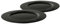 Spetebo Bandeja decorativa de aluminio de 33 cm, color negro, juego de 2 unidades, para servir