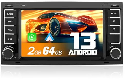 AWESAFE Android 13.0 [2GB+64GB] Radio Coche con Pantalla Táctil 7 Pulgadas para VW Touareg/Transporter T5 Multivan, Autoradio para Volkswagen con Carplay/Android Auto Inalámbrico/Bluetooth/GPS,etc.