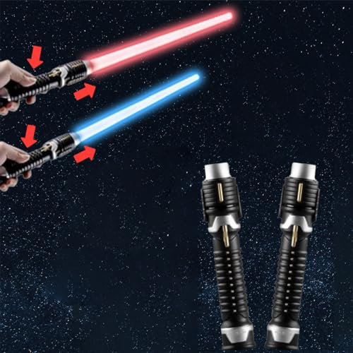 Reioanaok Lichtschwert,Duell Lichtschwerter,Star Wars Lichtschwert,Laserschwert Kinder,Laserschwert, 2 in 1 Lichtschwert,Lichtschwert Star Wars,Laserschwert Star Wars,für Cosplay Spielzeug(20cm-56cm)