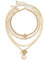 KONFEN Women Layered Boho Necklace, Unique Geometric Pendant Snake Flat Chain Choker, Vintage Star/Flower/Heart Necklace Blade Chain Jewellery Gifts for Lover(4 Style, Gold/Silver)
