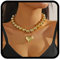 Handcess Herz Anhänger Halskette Gold Perlenkette Chunky Statement Halsketten für Damen