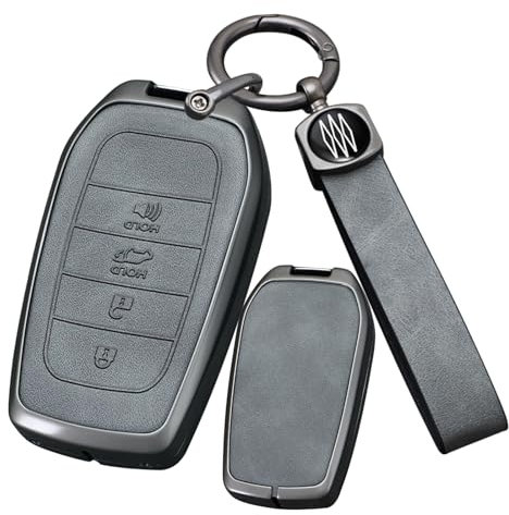 ontto Autoschlüssel Hülle Schlüsselhülle Passt für Toyota Yaris Hilux Fortuner Highlander Land Cruiser Reiz RAV4 Camry Prado Innova Schlüsselcover Schlüsseletui Schlüssel Schutz Gehäuse 4 Tasten