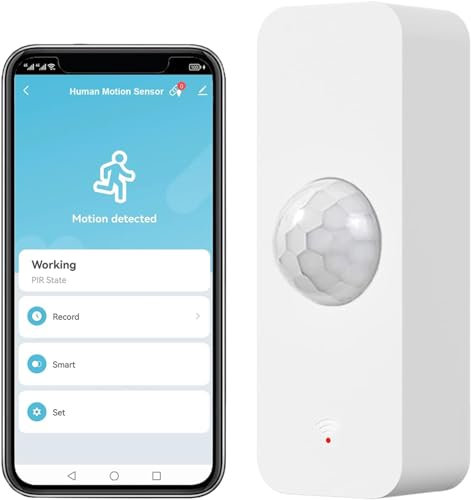 Detecteur Boite Aux Lettres,Connexion de Détecteur de Boîte Aux Lettres, Système de Sécurité Domestique Intelligent,Détecteur de Mouvement sans Fil pour La Surveillance À Distance (WiFi)