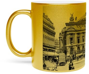 Fabulous Opera Garnier Paris 1900 Photo Rare Vintage Ancien Gold Becher - 325 ml