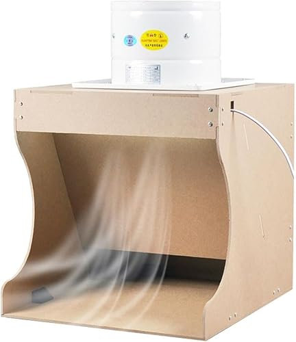 MBCEYLSTUB Cabine De Peinture Aérographe Portable, Armoire De Peinture avec Lumière LED Et Ventilateur D'extraction De 80 W, Ensemble De Boîtes De Pulvérisation De Peinture pour La Peinture