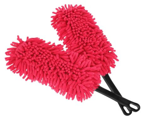 ROMISBABA Staubwedel fürs Auto Mikrofaser-Autoschwämme zum Waschen Staubwedel für Innenraum-Staubwedel weicher Chenille leicht und tragbar