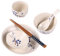 Alipis Japanese Dinner Set 6pc Tableware Kit Boho Plates Bowls Set Ceramic Dinnerware Single Use