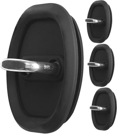 PAMINGONO 4pcs Car Door Lock Protective Covers Silicone Car Door Lock Decorations Anti and Sound Dampening Silicone Caps for Vehicle Latch Protection