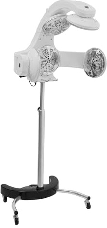 Friseur Trockenhaube, 1300W Haartrockenhaube Heizung Haartrockner Bodenständer für Friseursalon mit Standfuß, Föhnhaube 40-70°C 135-175cm Höhenverstellbar