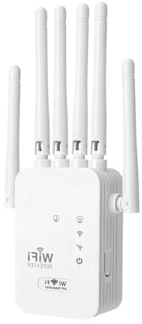 Ripetitore Wifi 300 Mbps, Ripetitore WiFi Potente per Casa, 2.4GHz Dual-Band Wifi Extender Potente, Amplificatore Wifi con 4 Antenne, Segnale Stabile, Compatibile con Tutti i Box Internet