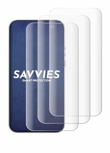 Savvies 4 Stück Full-Screen Schutzfolie für Xiaomi Leica Leitzphone Full-Cover Displayschutz-Folie, 3D Curved, Transparent, Anti-Fingerabdruck