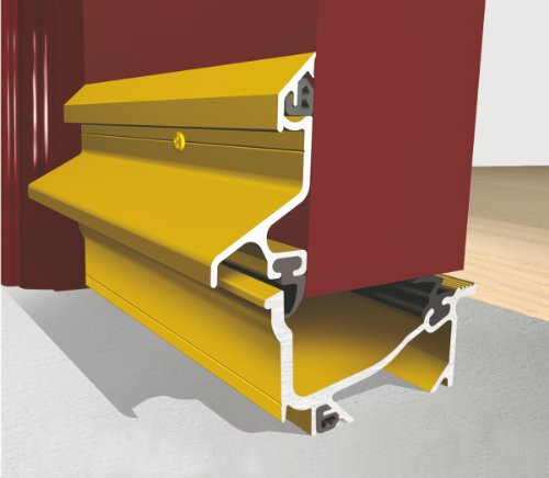 Exitex Weatherten Bar 914mm (36) - Inward Opening Door Weather Bar Draught Excluder, Aluminium, Full Kit with Screws, Plugs & Safety End Caps (Gold)