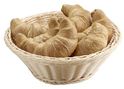 APS 40135 Korb ECONOMIC, Brotkorb, Obstkorb, Ø 25,5 cm, Höhe 8,5 cm, Polypropylen, beige