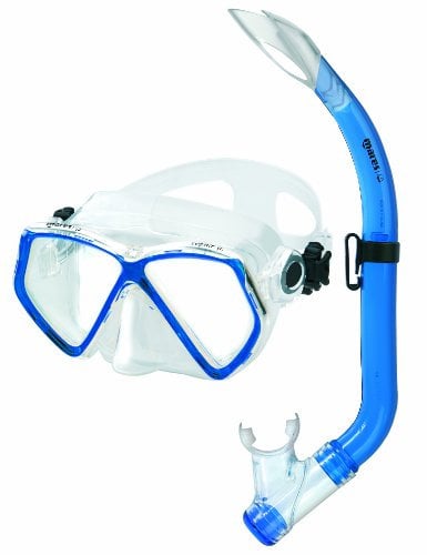 Mares Kinder Maske Plus Schnorchel Set Zephir Junior Tauchmaske, Blue/Clear, One Size