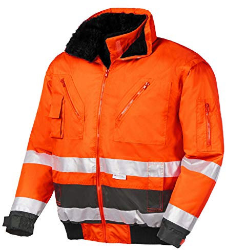 Warnschutz-Pilotenjacke Vancouver wasserdichte, winddichte Arbeitsjacke orange XL