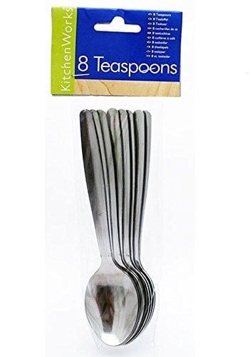Teaspoons - New Stainless Steel Metal Tea Spoon in Professional Cutlery Pack (1 Pack (8 Spoons))