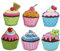 Dreamshome 6 x Muffins, Cupcakes Aufnäher