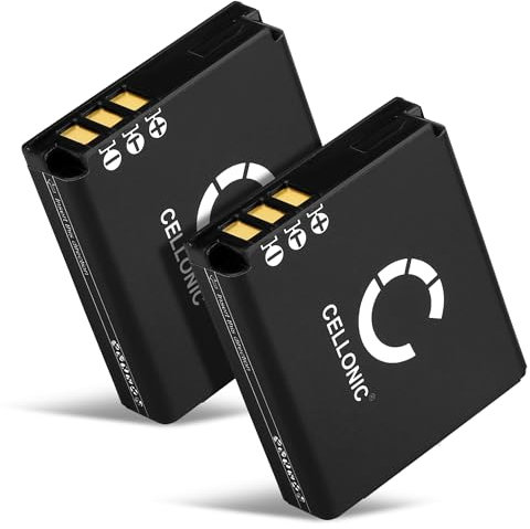CELLONIC, Battery for Camera compatible with Panasonic Lumix DMC-LX3, DMC-LX2, DMC-FX01 (3.7V, 1100mAh) 2 Pieces