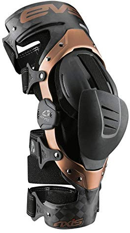 EVS Sports Axis Pro - Rodillera unisex para adultos (negro/cobre, XL, derecha)