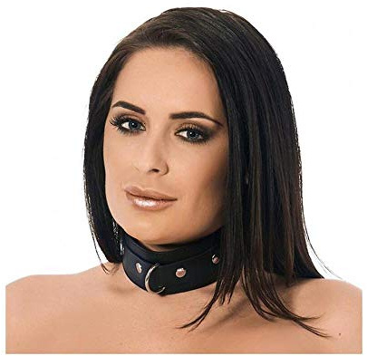 Rimba Halsband mit grossen Ring 4 cm. breit Schwarz