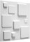WallArt Wall Decor - Eco Friendly 3D Wall Panels / 3D Decorative Wall Tiles - Dutch Design - 100% Natural 3D Wallpaper - 50x50 cm - 12 Panels (for 3 sqm/m² of Wall)