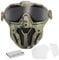 OAREA Máscara táctica desmontable con sistema de ventilador antivaho, protección de cara completa CS Wargame Combat Airsoft Paintball Accesorios
