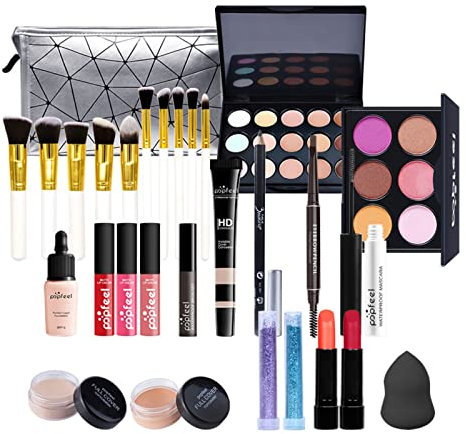 28St Schminkkasten Make-Up Set, Professionelles Kosmetische Schmink Set mit Lidschatten Lippengloss Rouge Concealer Usw, Multifunktions Kosmetik Produkte Set für Teenager-Mädchen Frauen#2