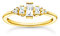 THOMAS SABO Damen Ring weiße Steine vergoldetes Silber TR2347-414-14-58