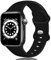 TopPerfekt - Cinturino in Silicone Compatibile con Apple Watch Strap 42 mm 44 mm, Cinturino di Ricambio in Silicone per iWatch Series 6 5 4 3 2 1 SE (Nero, 42/44mm)