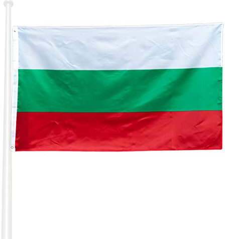 KliKil Bandera de Bulgaria - Bandera 150x90cm Poliéster - Resistente a UV y Agua - Fácil Colocación con 2 Ojales Metálicos - Ideal para Celebraciones, Decoraciones y Eventos