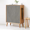 Liveinu Cortinas de Armario para Cocina, baño a Prueba de Polvo, para estantes, Panel de Pared, Puerta Colgante Noren, Gancho y Bucle, 19 Pulgadas de Ancho x 31 Pulgadas de Alto, Gris geométrico