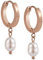 BONNYBIRD® Perlenohrringe Hängend Rosegold Creolen mit Anhänger Edelstahl Damen Kleine Ohrringe mit Perlen Wasserfest Schmuck Frauen Hypoallergen Chirurgenstahl Medizinisch Nickelfrei