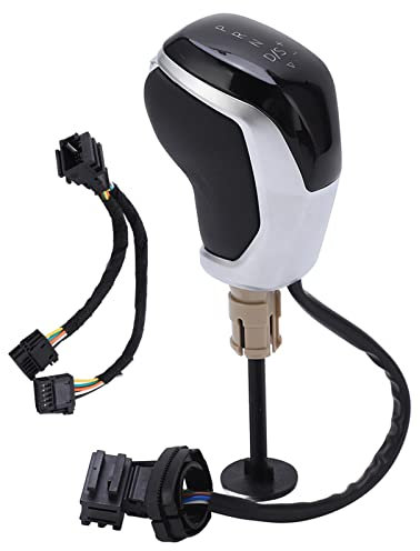 EVGATSAUTO Automatisches LED-Getriebe aus ABS-Nappaleder, Auto-Schaltknauf mit LED-Anzeigekabelbaum, Ersatz für Mk3 5E 2013 Bis 2019(Weiß)