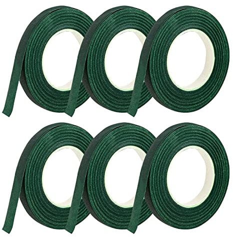 TSHAOUN 6 Rotoli Nastro per Fioristi Verde, Adesivo Nastro per Fioristi, Nastro Avvolgente per Steli di Fiori per Confezionamento di Fiori, Corona Nozze, Bouquet Artificiale, 12mm * 27m (6 pezzi)