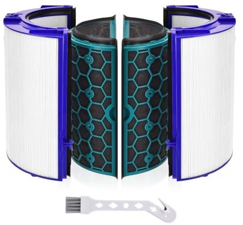 Filtro per Dyson Pure Cool HP04 TP04 DP04 Purificatore Aria, Filtri Hepa di Ricambio per Dyson Pure Cool, combinazione di vetro a 360 gradi Hepa + filtro purificatore d'aria al carbonio