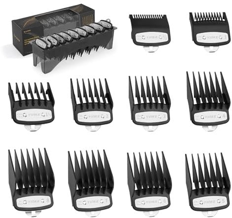 YINKE Trimmer Aufsätze Aufsteckkamm Set für Wahl Haarschneidemaschine Magic Clip Trimmer Rasierer, 10 Schnittlängen sind 1.5mm, 3mm, 4.5mm, 6mm, 10mm, 13mm, 16mm, 19mm, 22mm,25mm
