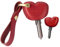 KUNIO Motorrad Schlüsselhülle Passt für Vespa Piaggio GTS300 GTS200 GTS125 LX150 Medley150 Leder Schlüsseletui Schlüsselcover Schlüsselanhänger Motorcycle Key Cover Rot