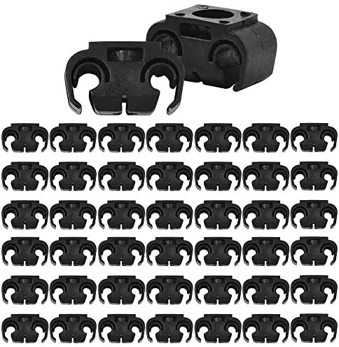Aiyomi 50PCS Auto Bremsleitung Clip Bremsleitung Halter Bremsschlauch Clip Kunststoff Bremsschlaeuche Clip Schwarz