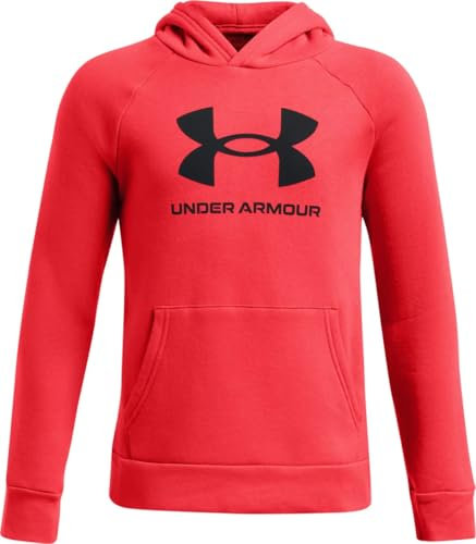 Under Armour Jungen Rival Fleece Hoodie Kapuzen-Sweatshirt, Racer Red/Black, L