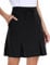 MoFiz Tennis Skort Damen Tennisröcke hoher Taille Stretch Golfrock Sportrock Outdoorrock Knielang Sportrock mit Innenhose Schwarz S