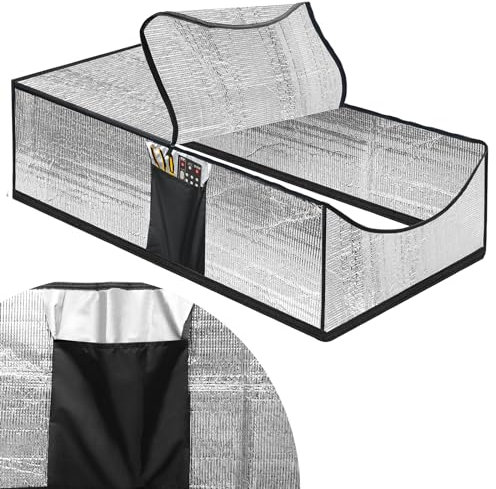 Attic Stairs Insulation Cover with Pockets, Door Insulation Cover 25”x54”x11”Attic Insulator Bag Energy Saving with Zipper Extra Thick Double Bubble Coldairsoap