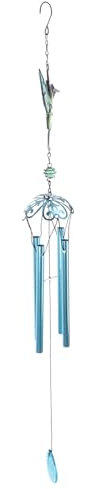 BESPORTBLE Kolibri-Windspiel Glasvogel-Windspiel Metallrohr-Windglocken Für Terrasse Garten Veranda Außen- Und Innendekoration Gedenkgeschenk