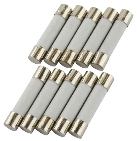 SeKi, confezione da 10 fusibili in ceramica, 15 A, 6 x 30 mm, fusibili in vetro, 250 V