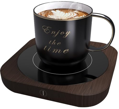 MQFORU Chauffe Tasse à Café ,3 Technologies Tactiles à Température Réglable (Jusqu'à 180 ℉ / 80 ℃), Arrêt Automatique Chauffe-Tasse électrique Chauffe-thé Cadeau de Noël, pour Cacao, Thé, Lait