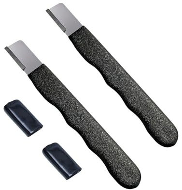 Pierre à aiguiser les couteaux en métal, cisaille de jardin à main, affûteur de ciseaux avec couvercle de poche, couteau tranchant rapide 2 pièces (Noir)