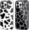RUMDEY 2 Pack Cute Pattern for iPhone 11 Pro 5.8 Phone Case, Cow Print Aesthetic Design Clear Cases Soft Silicone Slim TPU Shockproof Protective Fundas for Women Girls,Black&White