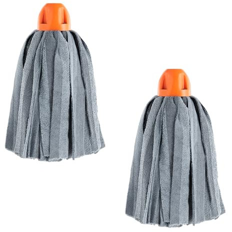 MAYA Fregona MAX Pro Tiras. Limpieza para Todo Tipo de Suelos. 100 % Microfibra. Super Absorbente y No Raya. Rosca Universal. Pack de 2 Fregonas (Rojo)