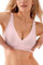 Reggiseno Senza Ferretto Reggiseno Donna Senza Cuciture Push Up Scollo a V Comodo Morbido(Rosa,L)